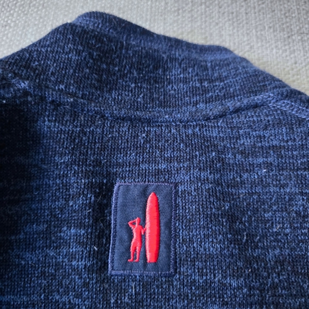 JOHNNIE-O Coastal Fleece Jacket Full Zip Pockets Large Lake Blue - Picture 7 of 7